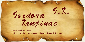 Isidora Krnjinac vizit kartica